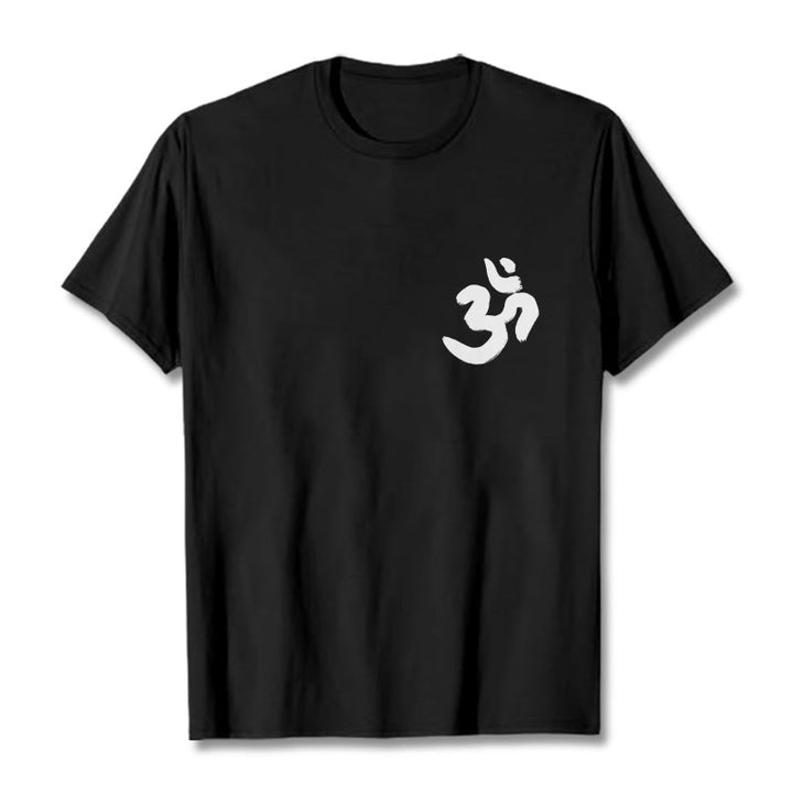 Buddha Stones Om Symbol Sanskrit Tee T-shirt - Black - 2XL - image 3