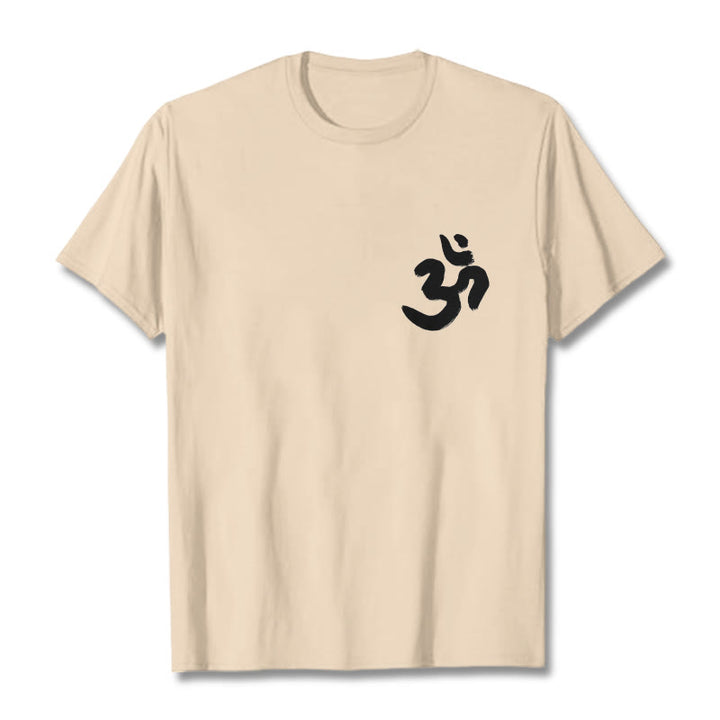 Buddha Stones Om Symbol Sanskrit Tee T-shirt - Bisque - 2XL - image 11