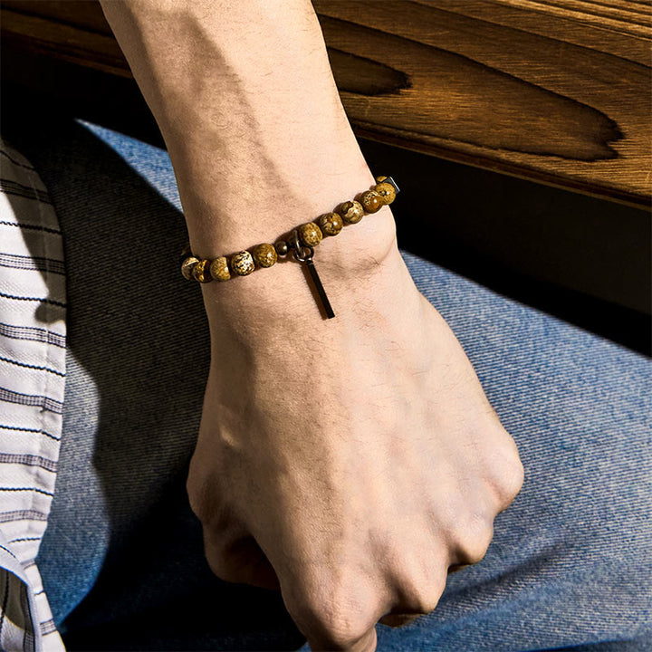 Buddha Stones Distressed Design Copper Luck Bracelet - image 4