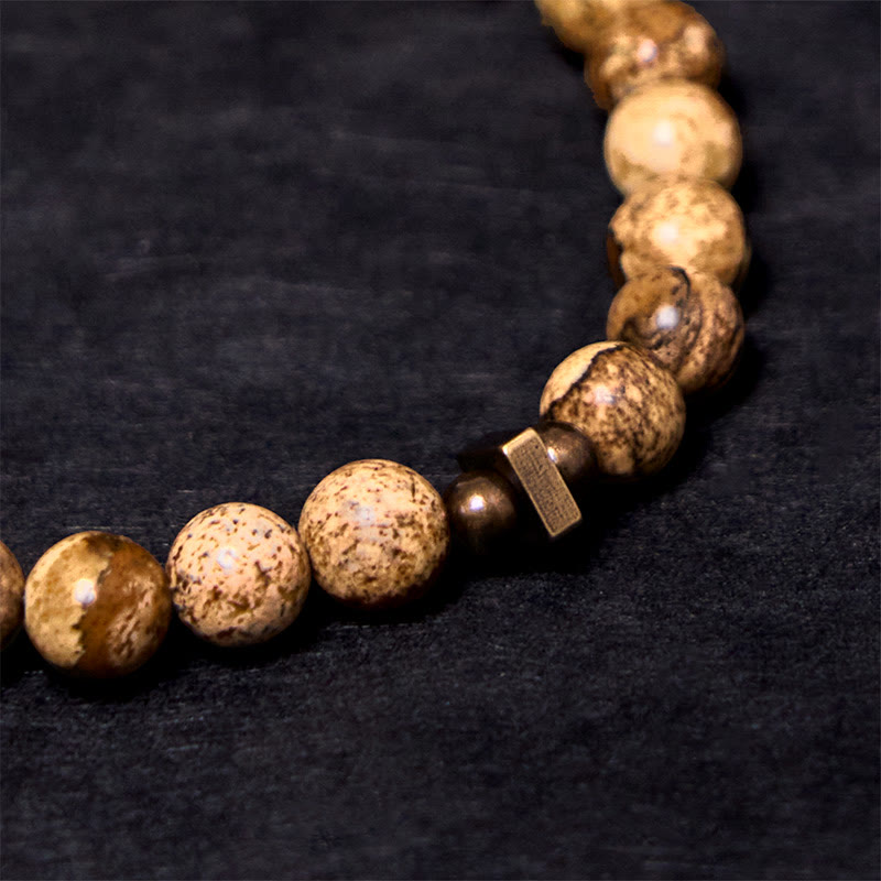 Buddha Stones Distressed Design Copper Luck Bracelet - image 6