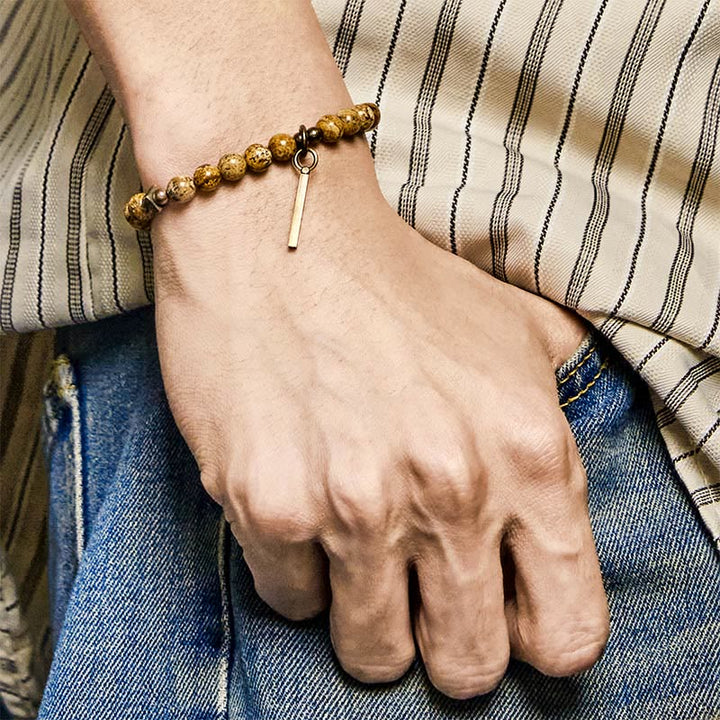 Buddha Stones Distressed Design Copper Luck Bracelet - image 3