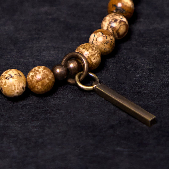 Buddha Stones Distressed Design Copper Luck Bracelet - image 5