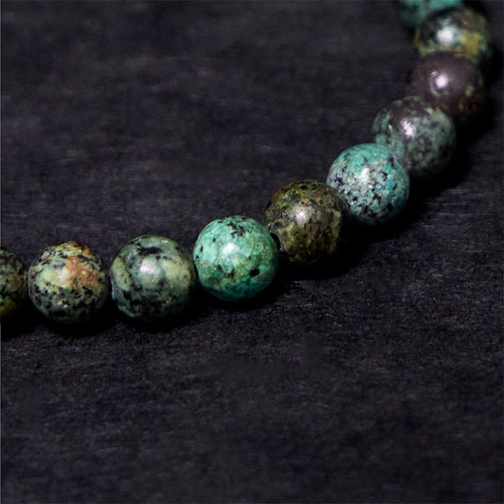 Buddha Stones Vintage Distressed Design Turquoise Copper Balance Bracelet - image 7