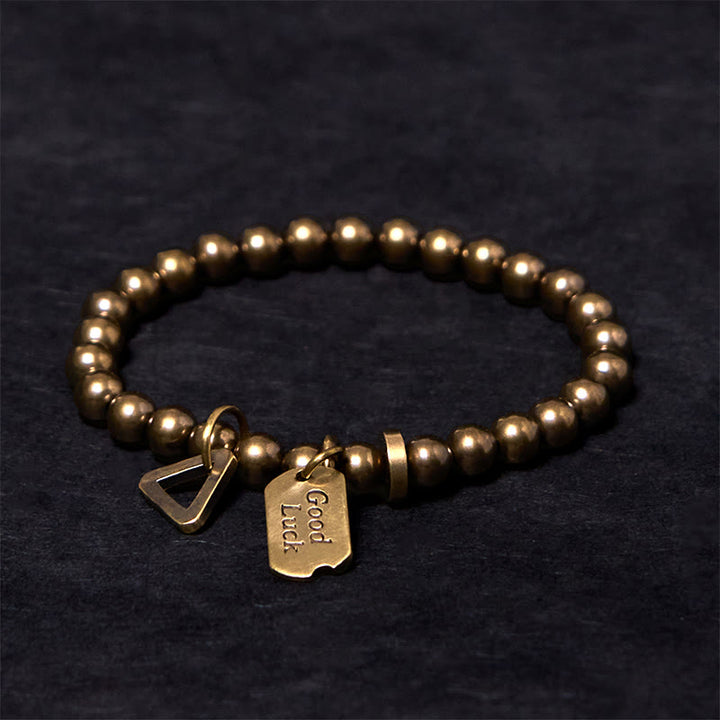 Buddha Stones Retro Pure Copper Brass Luck Bracelet - image 1