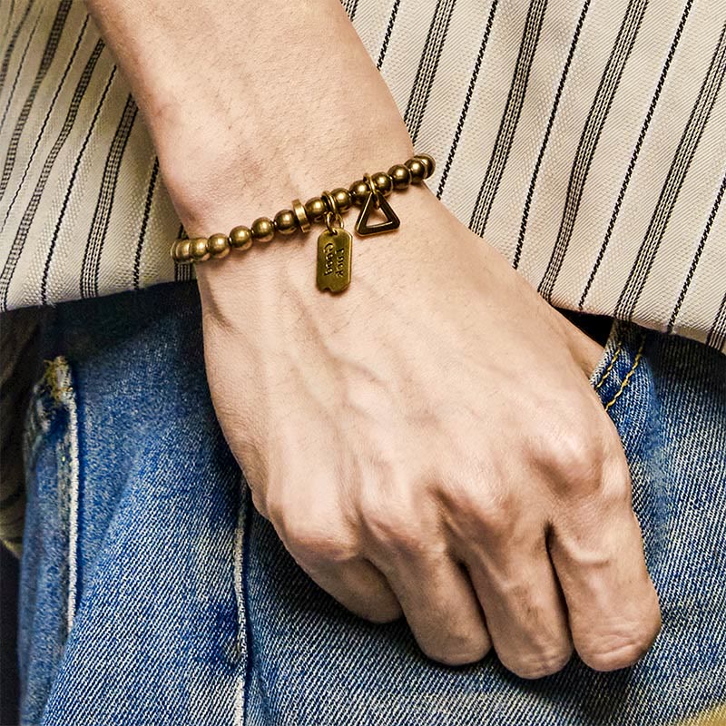 Buddha Stones Retro Pure Copper Brass Luck Bracelet - image 3