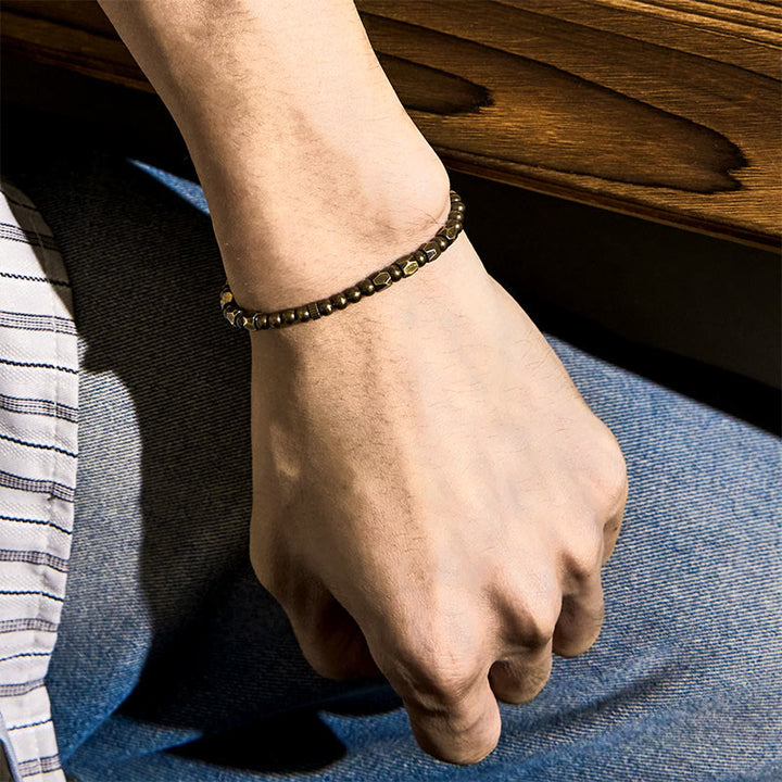 Buddha Stones "Wishing You Balance and Strength" Brass Beads Bracelet Includes Gift Message Card - image 9