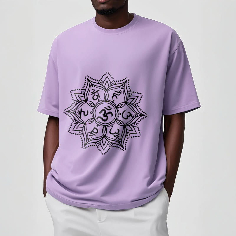 Buddha Stones Mandala Flower Om Mani Padme Hum Sanskrit Mantra Tee T-shirt - image 17