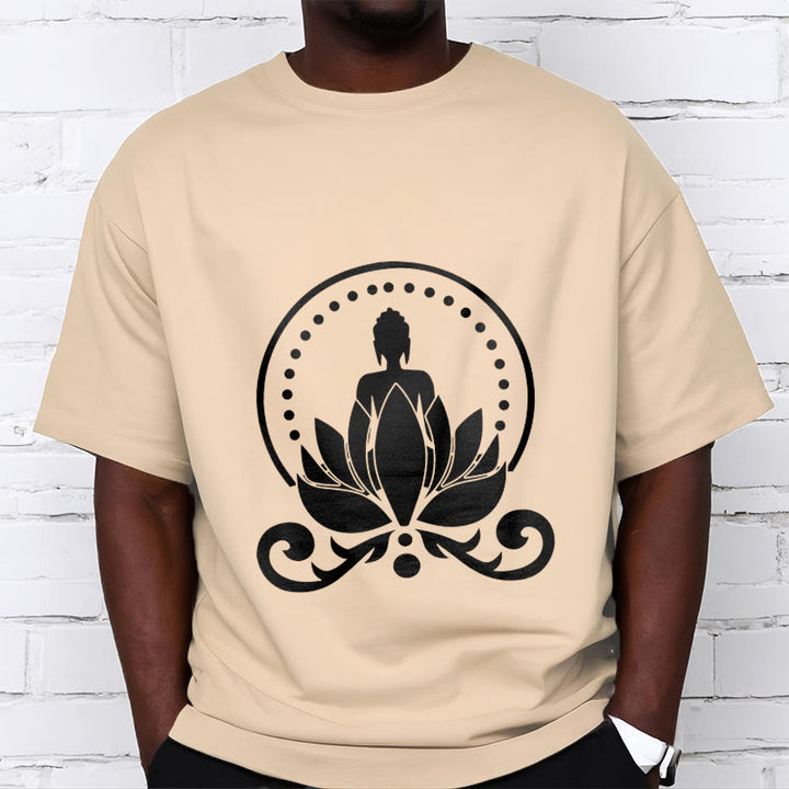 Buddha Stones Meditation Buddha Seated On A Lotus Flower Tee T-shirt - image 11