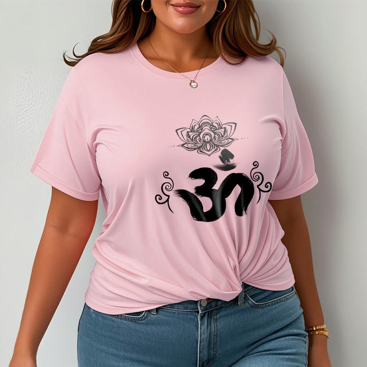 Buddha Stones Om Symbol Sanskrit Floral Tee T-shirt - image 15
