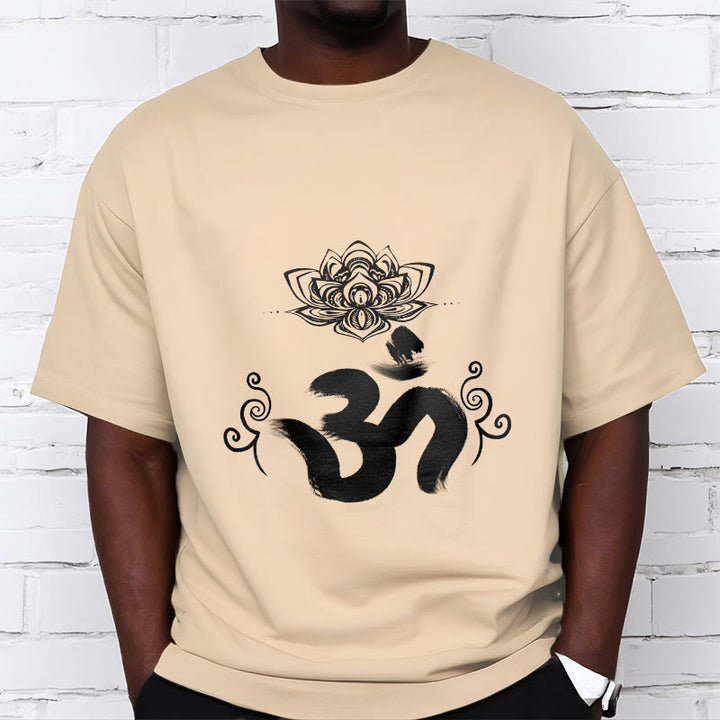 Buddha Stones Om Symbol Sanskrit Floral Tee T-shirt - image 12