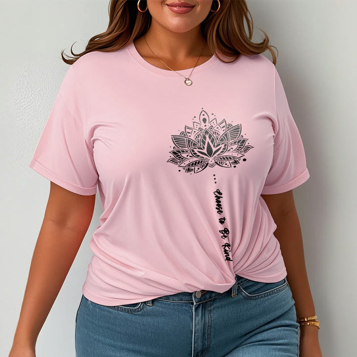 Buddha Stones Choose To Be Kind Geometric Flower Tee T-shirt - image 13