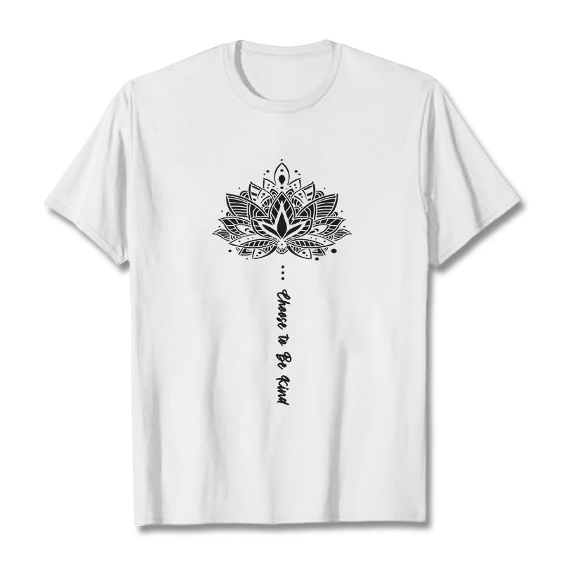Buddha Stones Choose To Be Kind Geometric Flower Tee T-shirt - White - 2XL - image 7