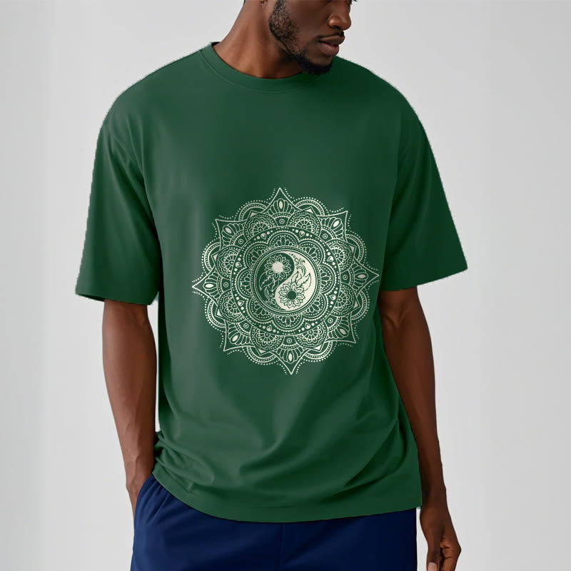 Buddha Stones Mandala YinYang Symbol Pattern Tee T-shirt - image 1
