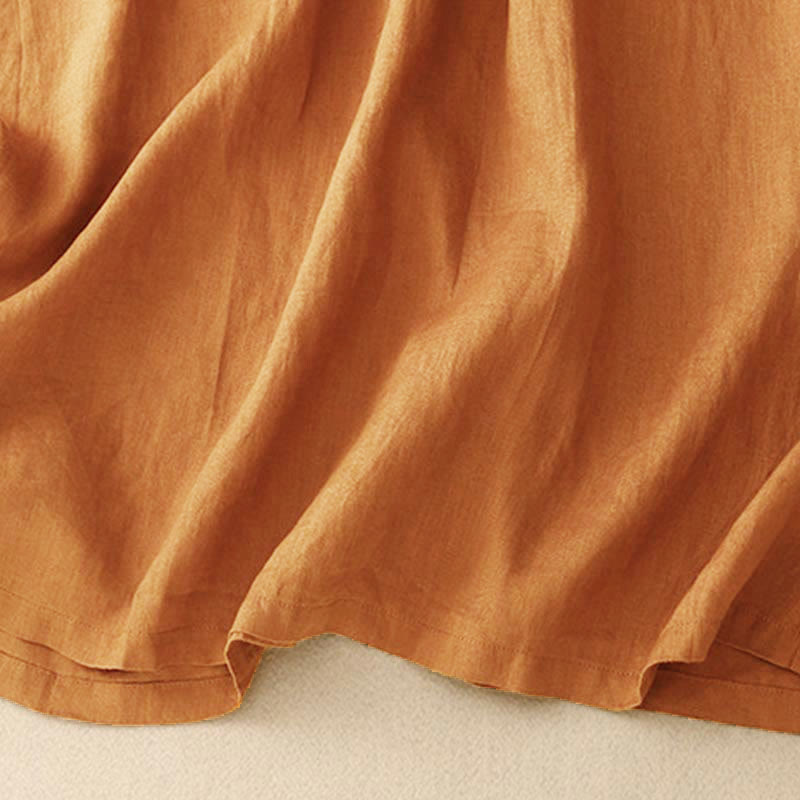 Buddha Stones Casual Short Sleeve Bowknot Tie Straps Women's Midi Dress With Pockets - image 7