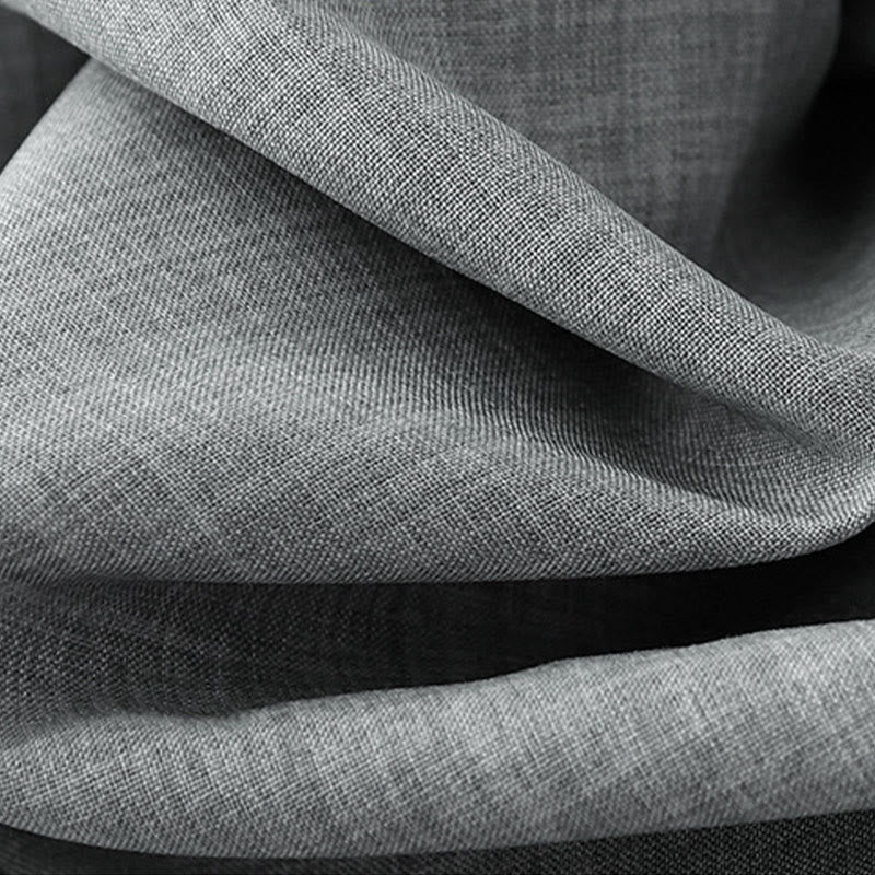 Buddha Stones Plain LightSteelBlue Women's Wide Leg Cotton Linen Pants With Pockets - image 6