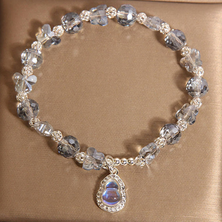 Buddha Stones Butterfly Gourd Amethyst Citrine Labradorite Balance Bracelet - Labradorite(Wrist Circumference: 18cm) - image 7