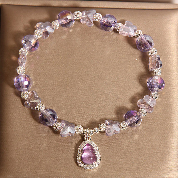 Buddha Stones Butterfly Gourd Amethyst Citrine Labradorite Balance Bracelet - image 1
