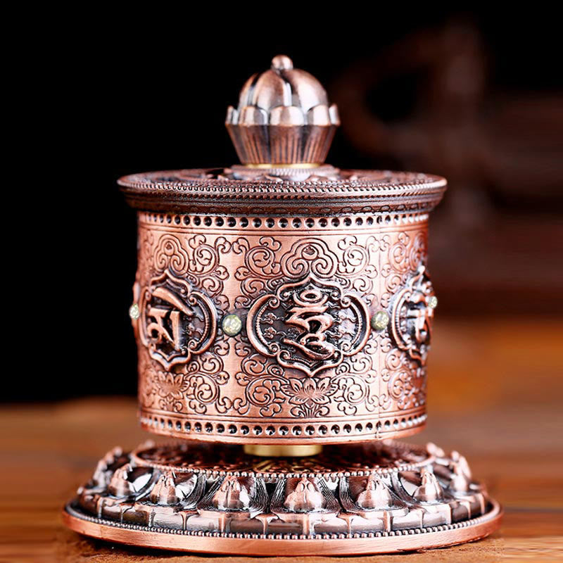 Buddha Stones Tibetan Blessing Prayer Wheel Car Decoration - Red - image 15