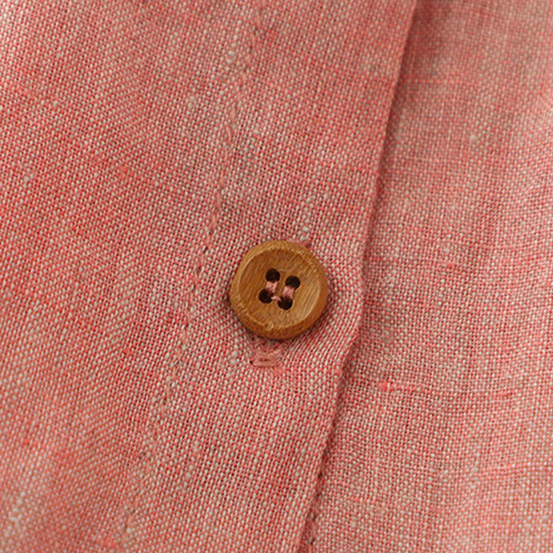 Buddha Stones Casual Plain Buttons Women's Half Sleeve Shirt - image 13