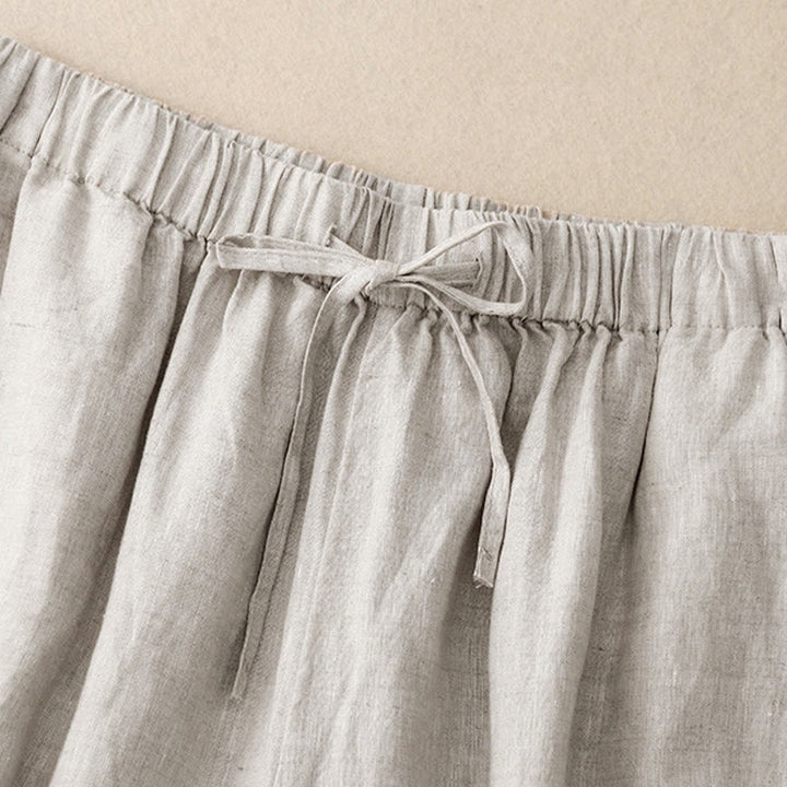 Buddha Stones Summer Elastic Waist Women's Capri Cropped Wide Leg Pants With Pockets - image 18
