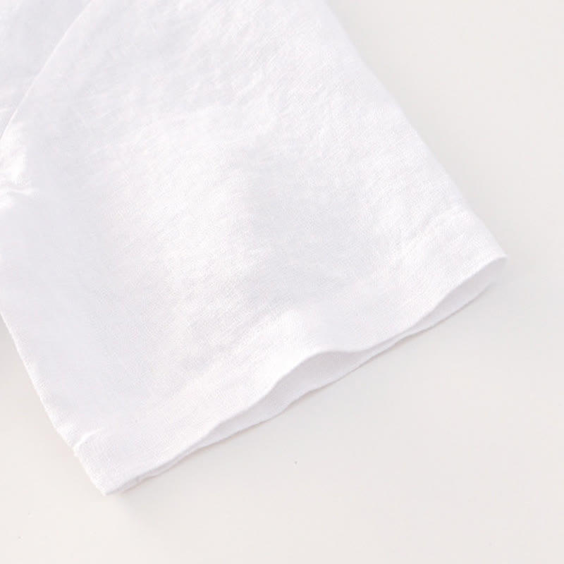 Buddha Stones Solid Color Buttons Men's Short Sleeve Linen Shirt With Pockets - image 10