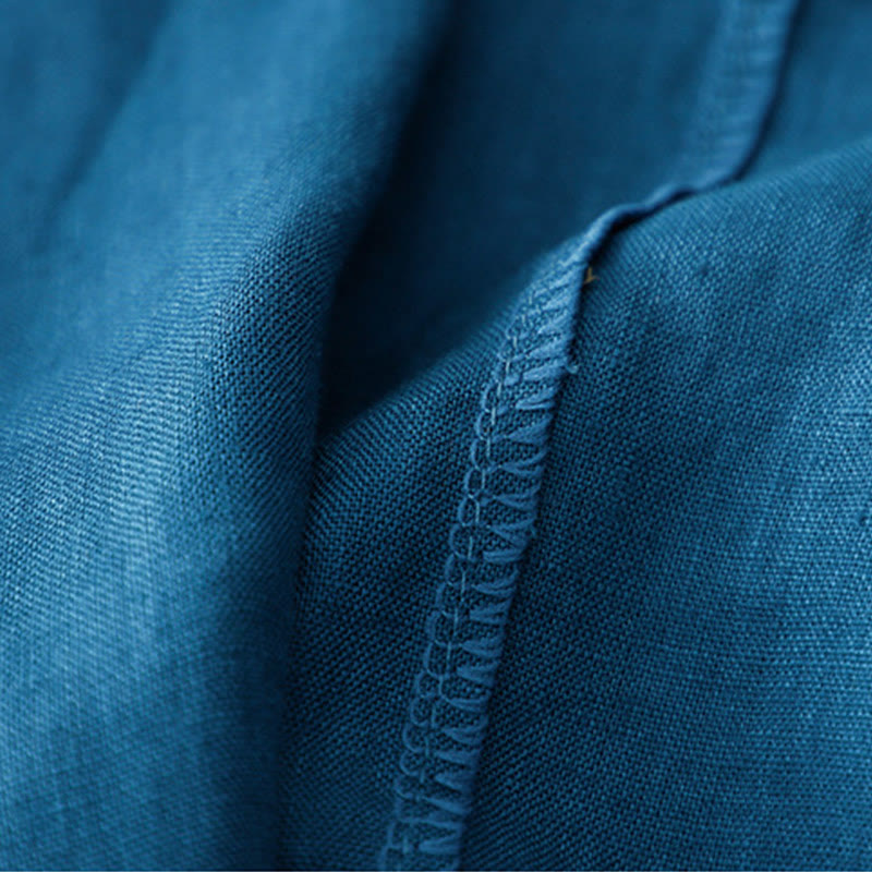 Buddha Stones Women's Three Quarter Sleeve Button Cotton Small Suit Jacket With Pockets - image 18