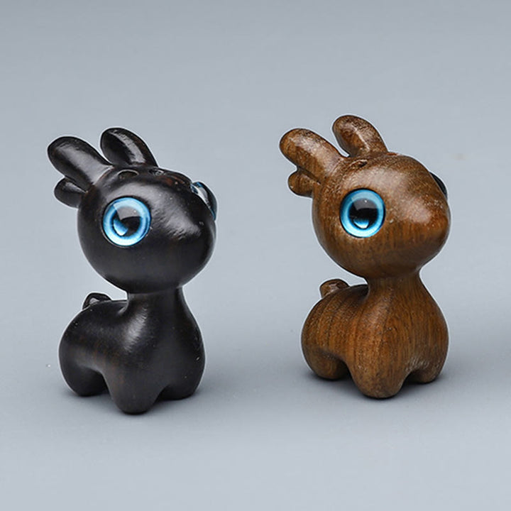 Buddha Stones Green Sandalwood Small Leaf Red Sandalwood Cute Cat Animals Soothing Peace Decoration - image 33