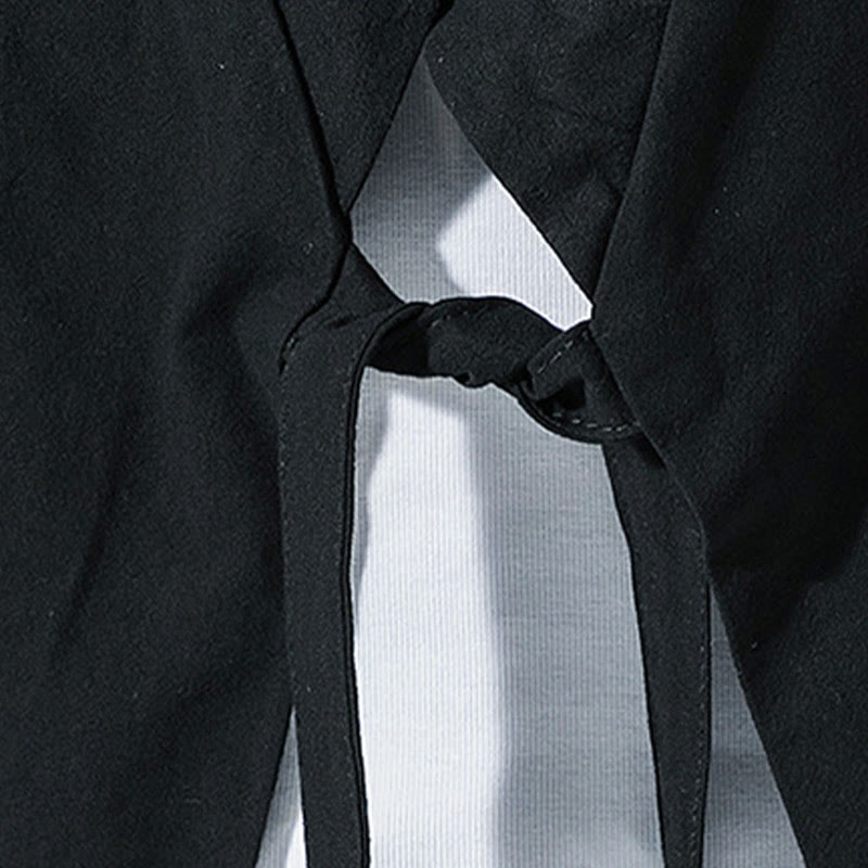 Buddha Stones Tang Suit Open Front Jacket Cotton Linen Men's Three Quarter Sleeve Kimono - image 14