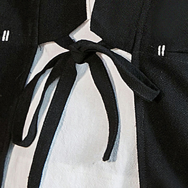 Buddha Stones Lace-Up Design Jacket Cotton Linen Men's Three Quarter Sleeve Kimono With Pockets - image 17