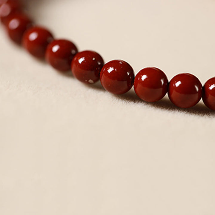 Buddha Stones Natural Cinnabar Pink Crystal Strawberry Quartz Lucky Koi Fish Blessing Bracelet - image 15