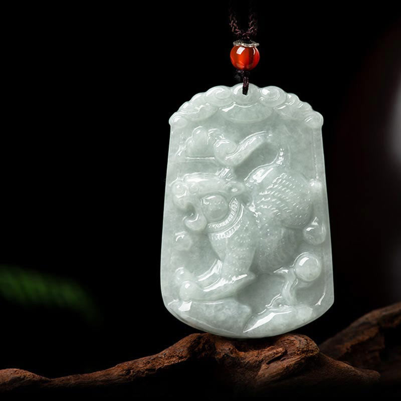 Buddha Stones Natural Jade 12 Chinese Zodiac Abundance Amulet Pendant Necklace - Tiger - image 14