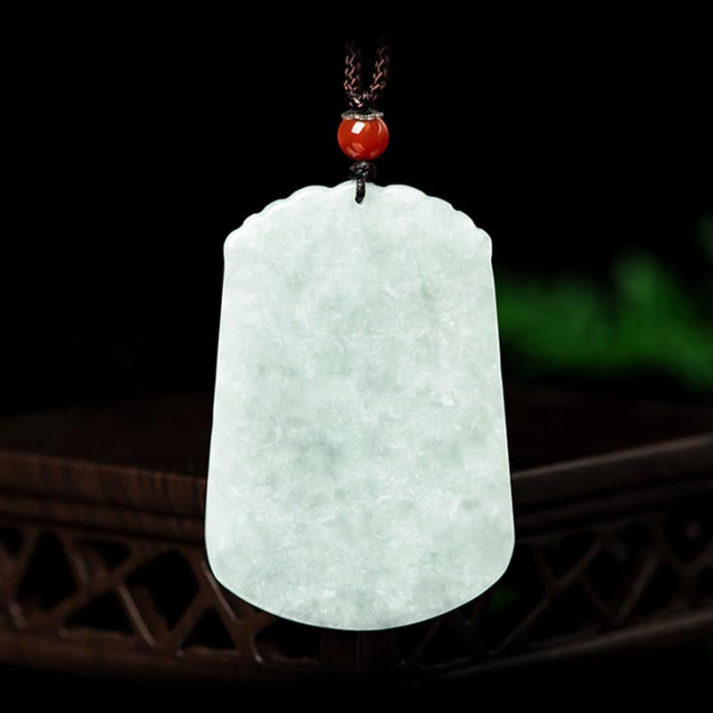 Buddha Stones Natural Jade 12 Chinese Zodiac Abundance Amulet Pendant Necklace - image 1