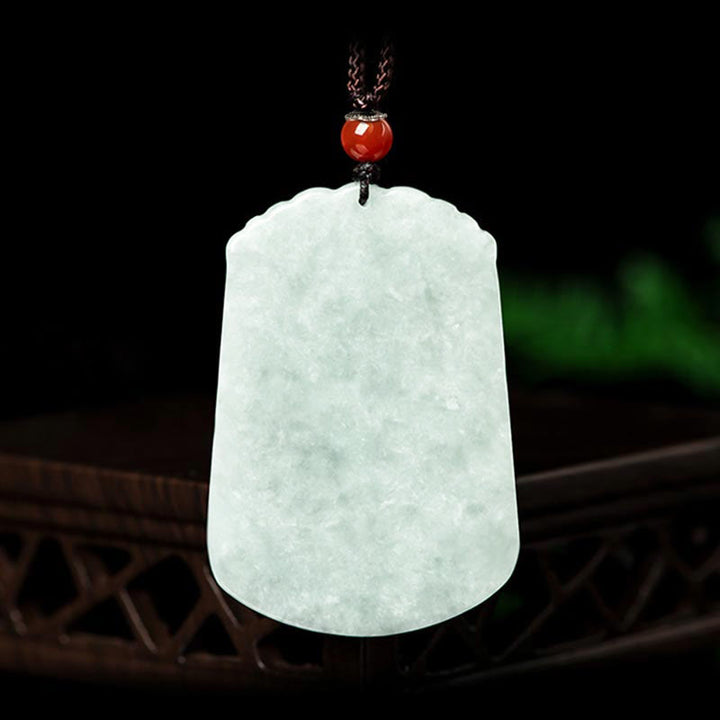 Buddha Stones Natural Jade 12 Chinese Zodiac Abundance Amulet Pendant Necklace - image 1