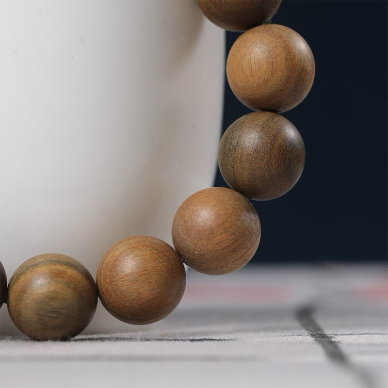 Buddha Stones Green Sandalwood Pixiu Attract Wealth Bracelet - image 11