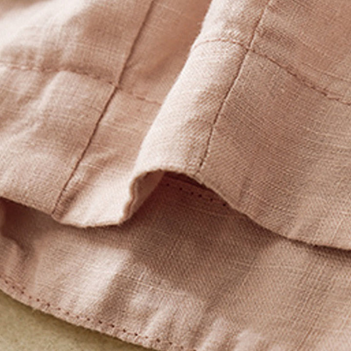 Buddha Stones Casual Plain Cropped Pants Women's Cotton Linen Harem Pants With Pockets - image 24