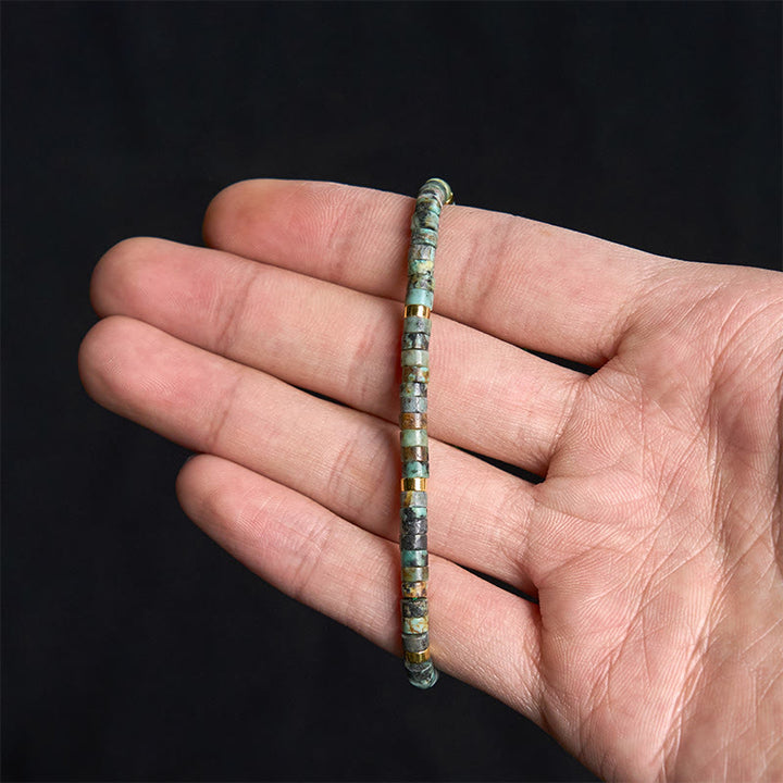 Buddha Stones Turquoise Purification Spacer Bead Bracelet - image 4