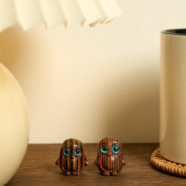 Buddha Stones "Sending Cheer and Harmony" 2Pcs Mini Penguin Decoration Includes Gift Message Card - image 11