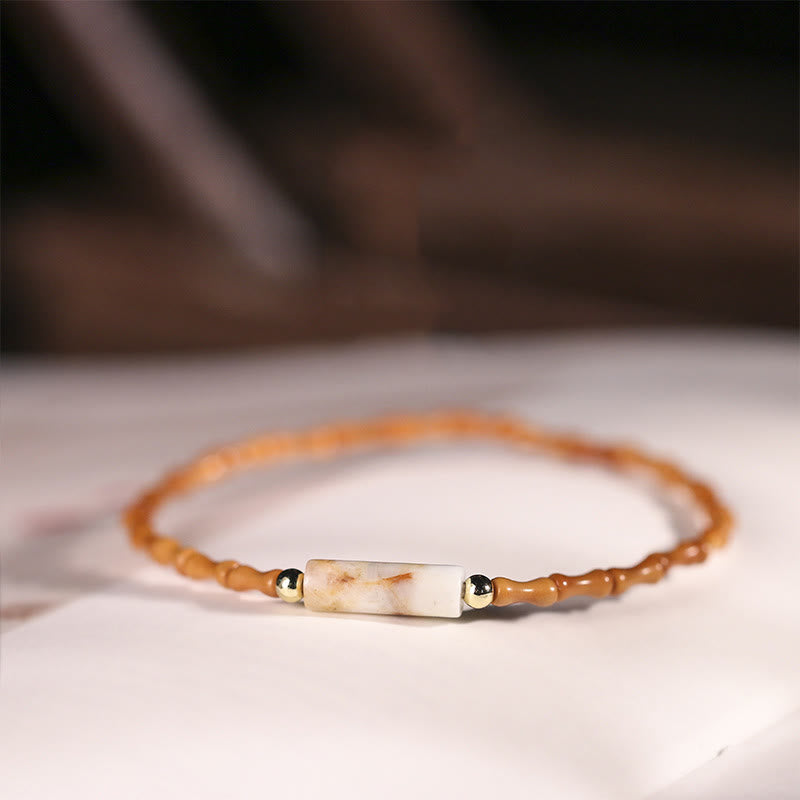 Buddha Stones Ultra-fine Olive Pit Peace Bracelet - image 1