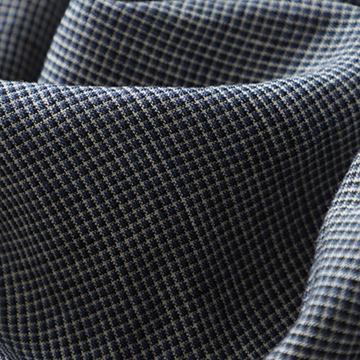 Buddha Stones Commute MidnightBlue Lace-Up Half Sleeve Design Cotton Linen Midi Dress With Pockets - image 8