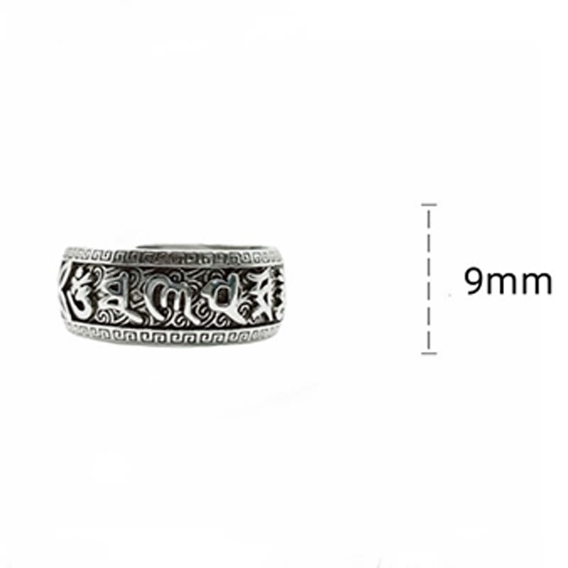 Buddha Stones Om Mani Padme Hum Copper Adjustable Wealth Ring - image 4