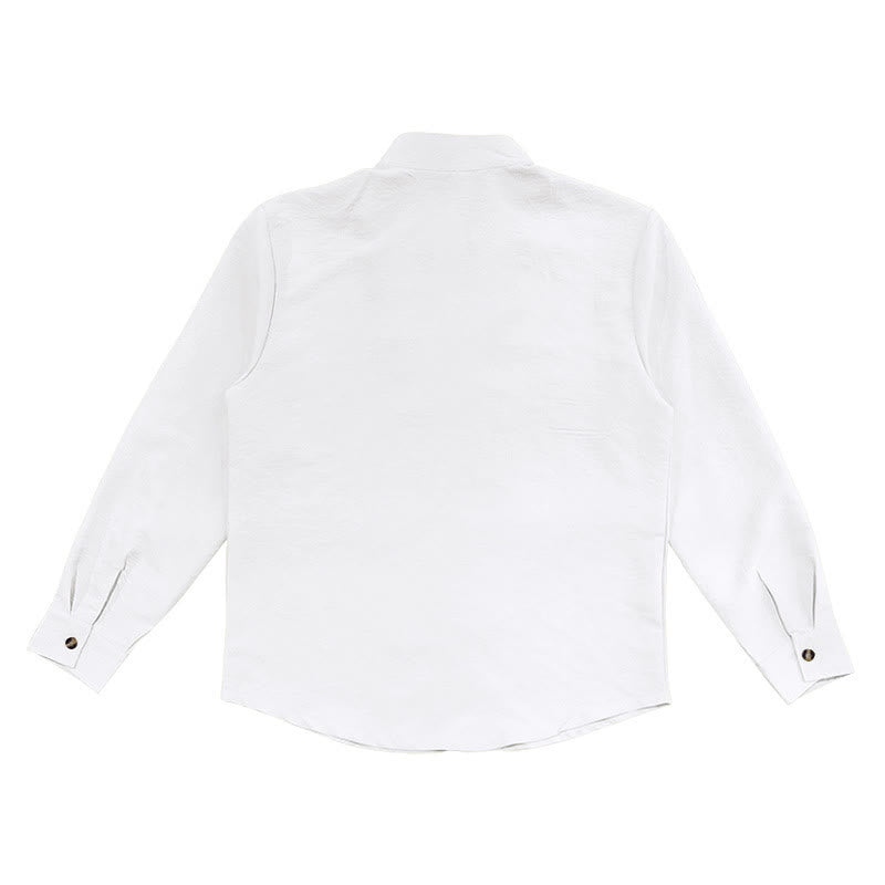 Buddha Stones Solid Color Buttons Fall Long Sleeve Men's Shirt - image 12