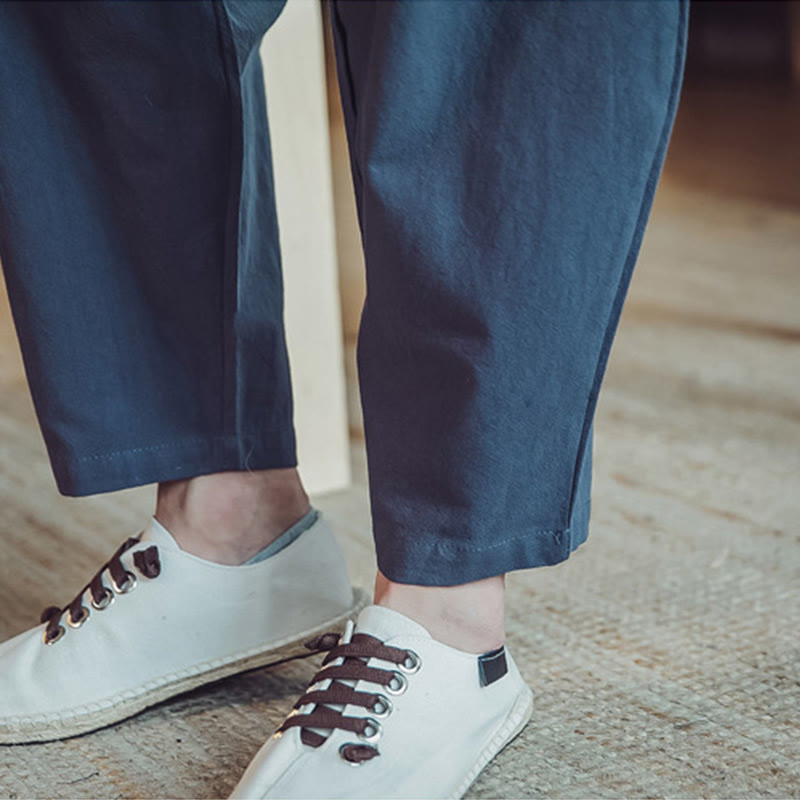 Buddha Stones 2Pcs Shirt Ankle-Length Pants With Pockets Men's Meditation Cloth Set - image 48