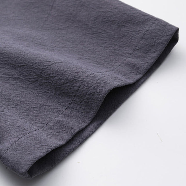 Buddha Stones 2Pcs Chinese Characters Crane Cotton Shirt Pants With Pockets Men's Meditation Cloth Set - image 26