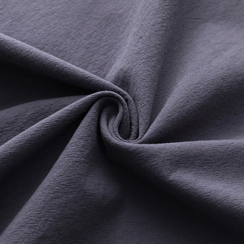 Buddha Stones 2Pcs Chinese Characters Crane Cotton Shirt Pants With Pockets Men's Meditation Cloth Set - image 28