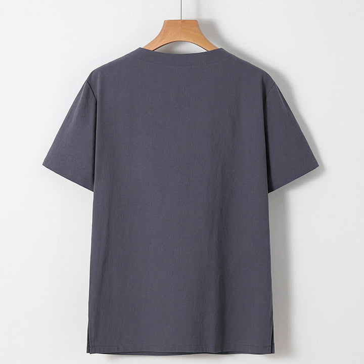 Buddha Stones 2Pcs Chinese Characters Crane Cotton Shirt Pants With Pockets Men's Meditation Cloth Set - image 18