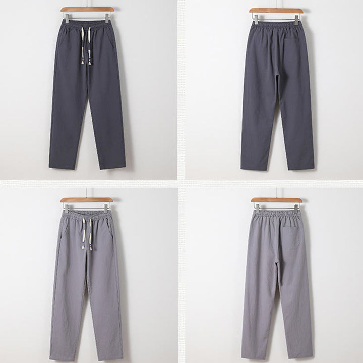 Buddha Stones 2Pcs Chinese Characters Crane Cotton Shirt Pants With Pockets Men's Meditation Cloth Set - image 30