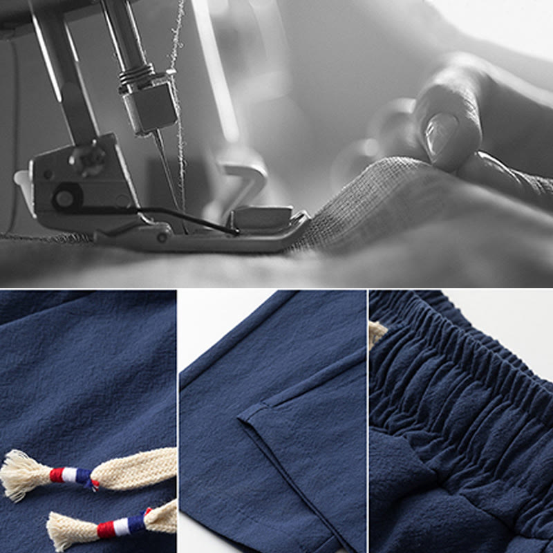 Buddha Stones 2Pcs Chinese Characters Crane Cotton Shirt Pants With Pockets Men's Meditation Cloth Set - image 15