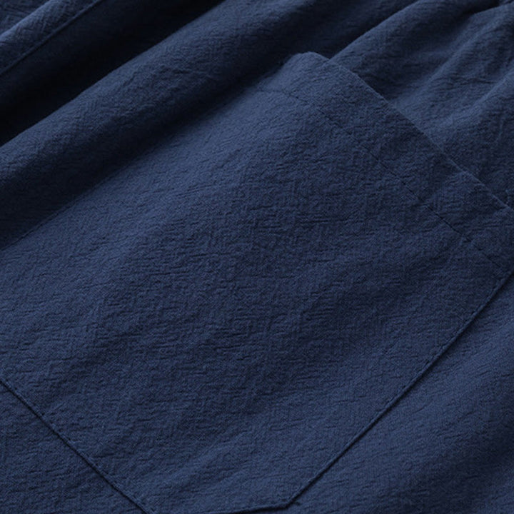 Buddha Stones 2Pcs Chinese Characters Crane Cotton Shirt Pants With Pockets Men's Meditation Cloth Set - image 13