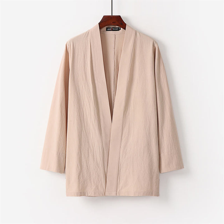 Buddha Stones 2Pcs Cotton Kimono Ankle-Length Pants Men's Meditation Cloth Set - image 10