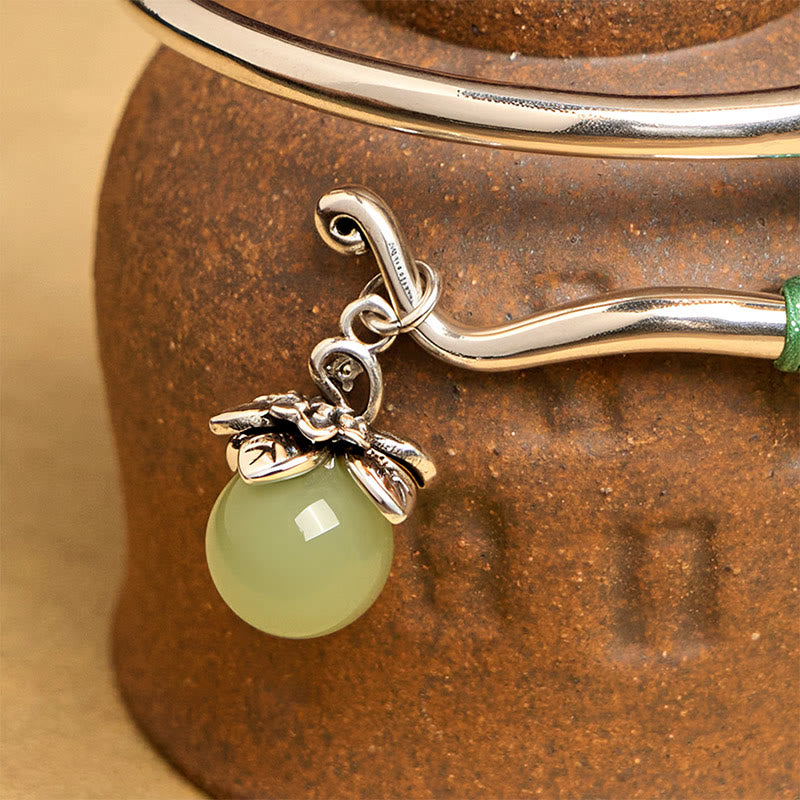 Buddha Stones Copper Alloy Green Bead Charm Luck Cuff Bracelet Bangle - image 9